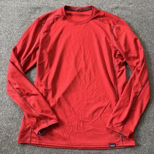 Patagonia Shirt Mens Medium Red Capilene Midweight Crewneck Polartec Warm 44425